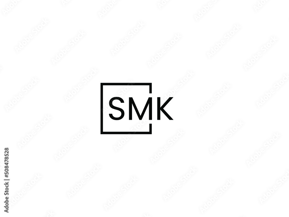 SMK letter initial logo design vector illustration SMK letter initial logo design vector illustration