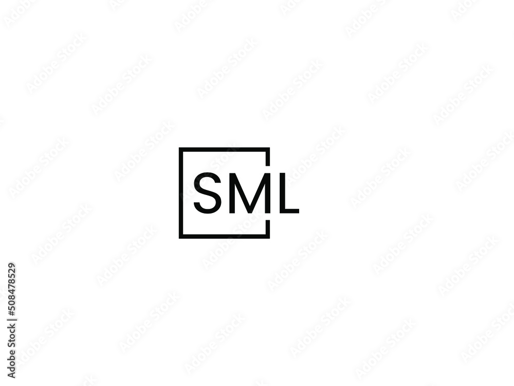 SML letter initial logo design vector illustration SML letter initial logo design vector illustration