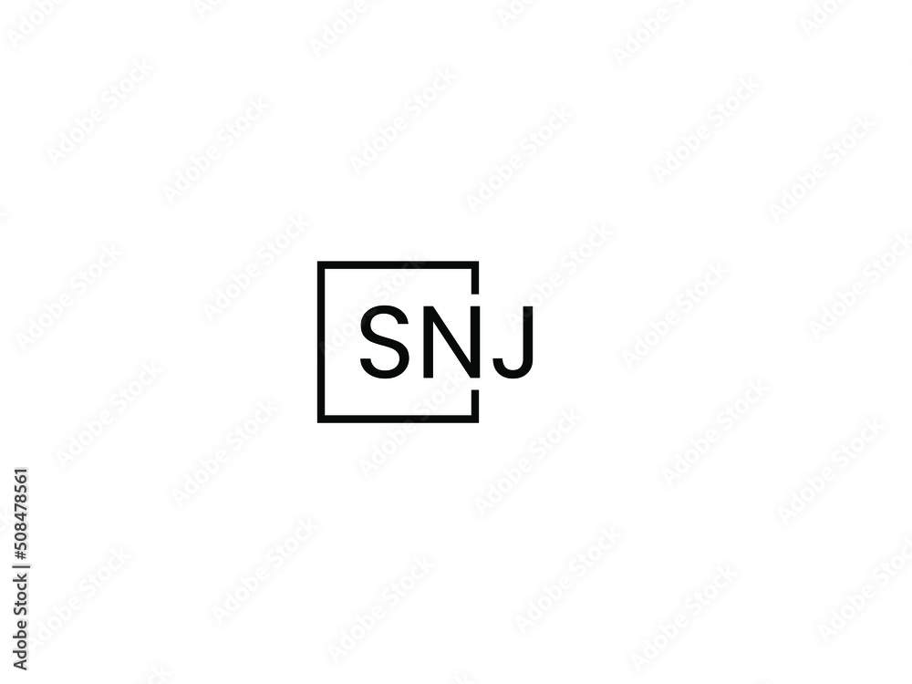 SNJ letter initial logo design vector illustration SNJ letter initial logo design vector illustration