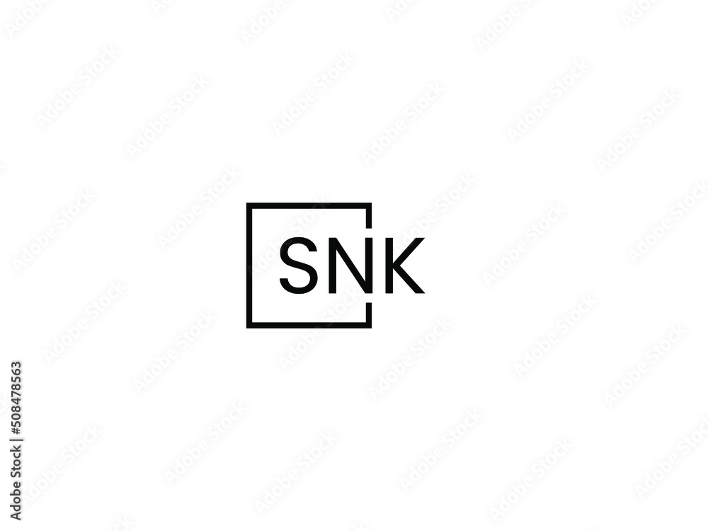 SNK letter initial logo design vector illustration SNK letter initial logo design vector illustration