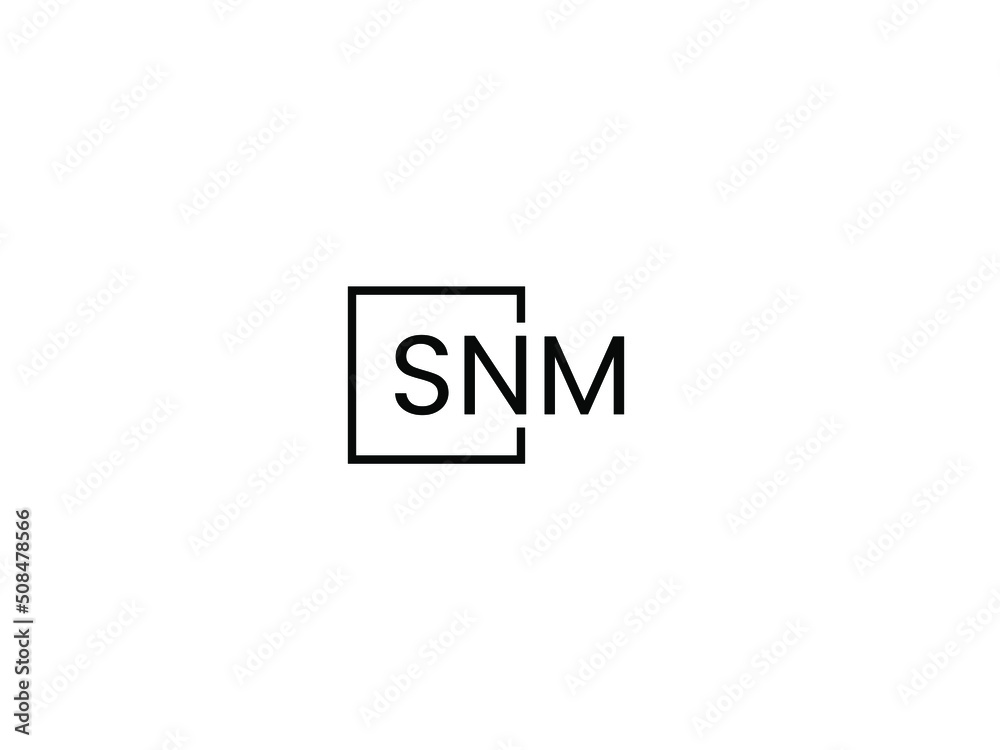 Obraz premium SNM letter initial logo design vector illustration