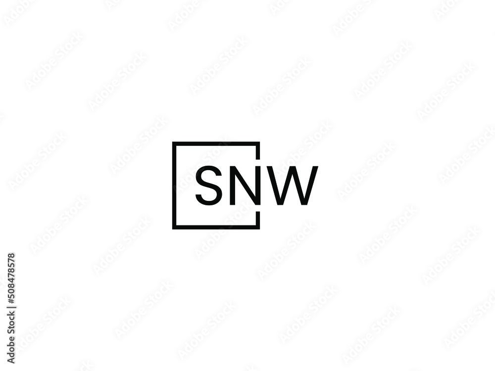 SNW letter initial logo design vector illustration SNW letter initial logo design vector illustration