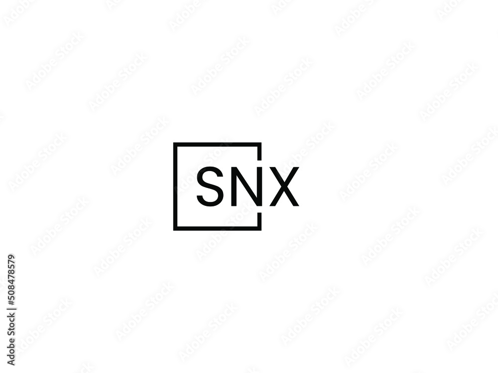 SNX letter initial logo design vector illustration SNX letter initial logo design vector illustration