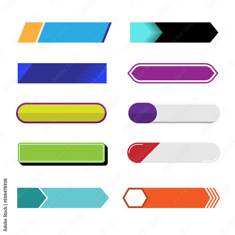 menu ribbon banner design, flat button label vector set menu ribbon banner design, flat button label vector set