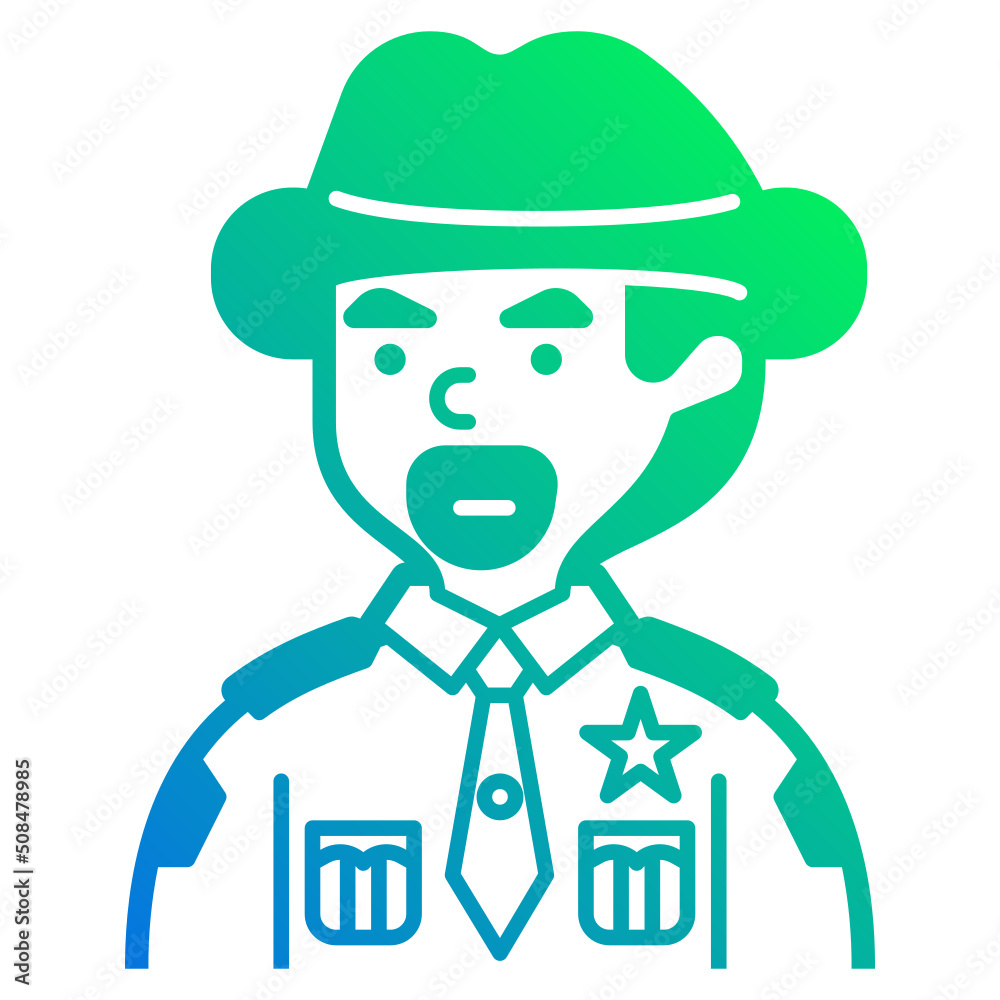 sheriff line icon sheriff line icon
