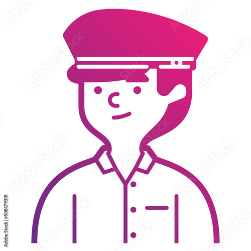 taxi driver line icon