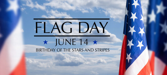 Happy flag day greeting card or background