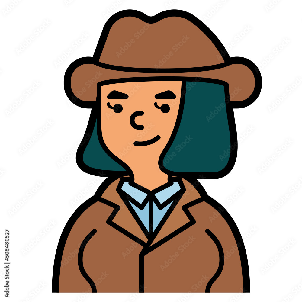 detective line icon
