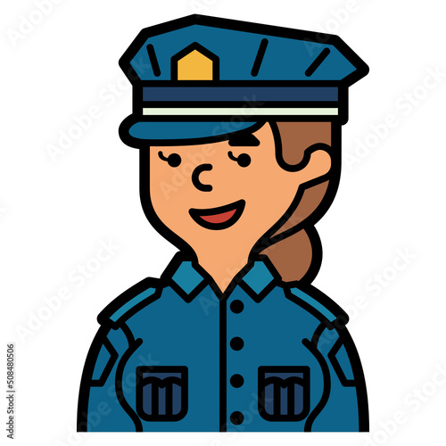 policeman line icon