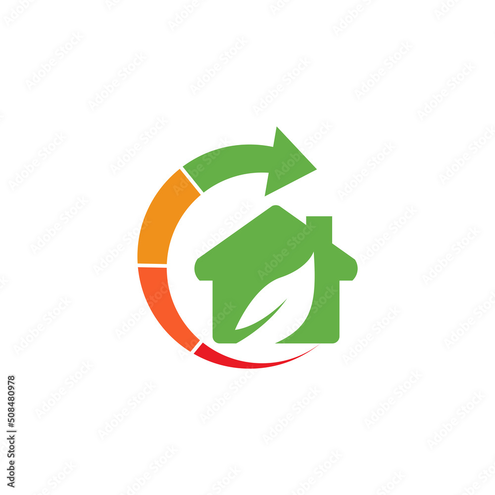Logo icon Green Leaf Home Energy vector Logo icon Green Leaf Home Energy vector