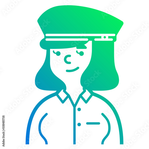 taxi driver line icon