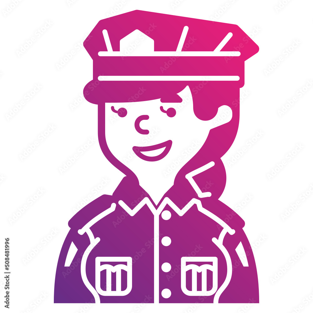 policeman line icon