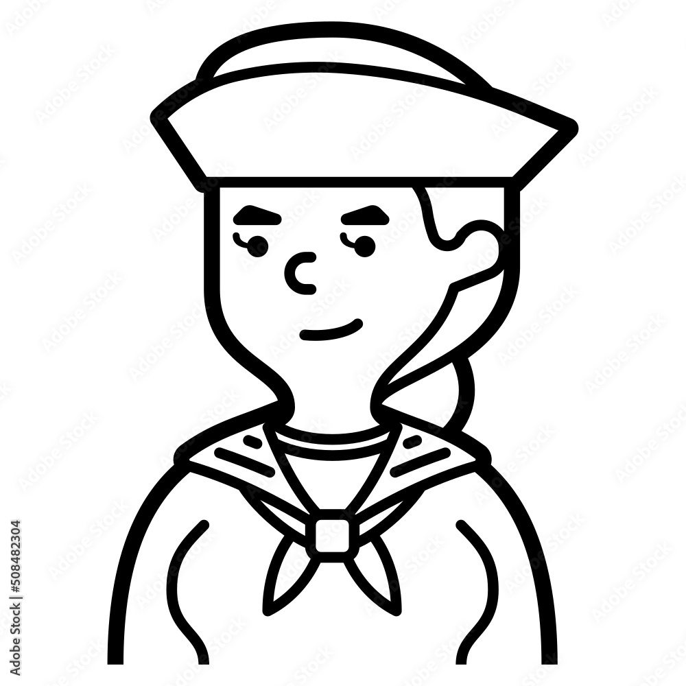 sailor line icon sailor line icon