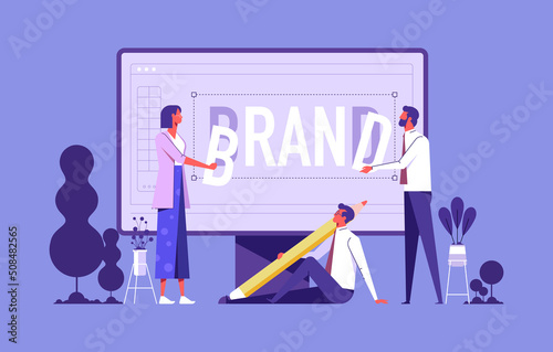 Marketing and promotional campaign. Brand awareness building. Branded workshop. workshop organized by brand, useful marketing event concept, businessman build their brand