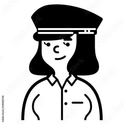 taxi driver line icon