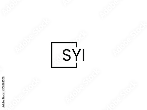 SYI Letter Initial Logo Design Vector Illustration