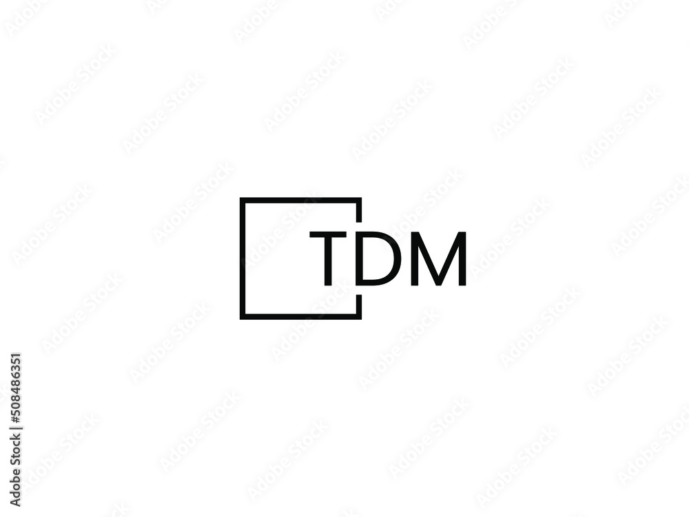 Obraz premium TDM Letter Initial Logo Design Vector Illustration