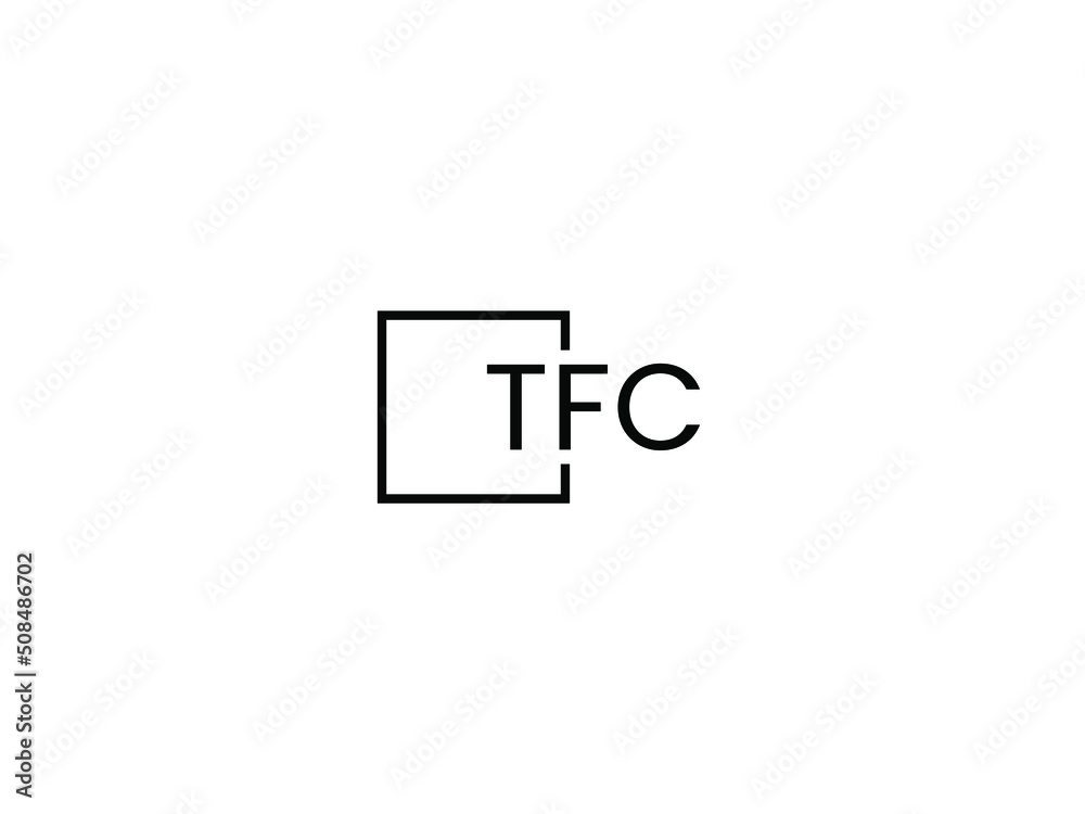 Obraz premium TFC Letter Initial Logo Design Vector Illustration