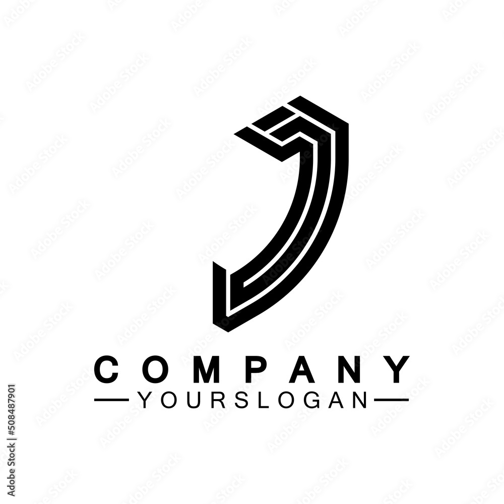 Creative abstract monogram Letter J logo icon design Creative abstract monogram Letter J logo icon design