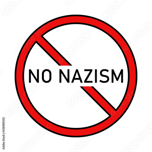 Free Download No to Nazism vector icon. No to Nazism in red prohibition sign. Icon against Nazism and Nazi regime. - GFXLoad