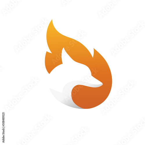 Creative fire fox logo design