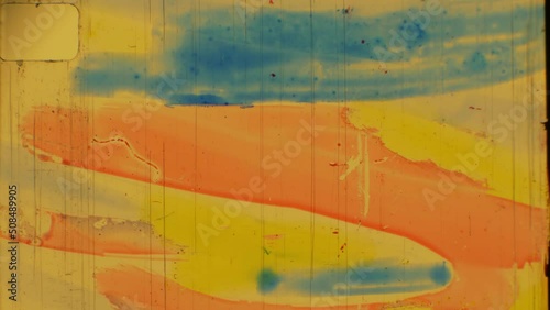 16mm abstract colorized animated film