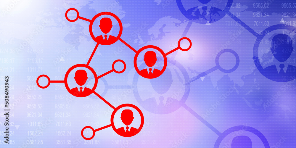 Fototapeta premium 2d illustration Business Network concept 