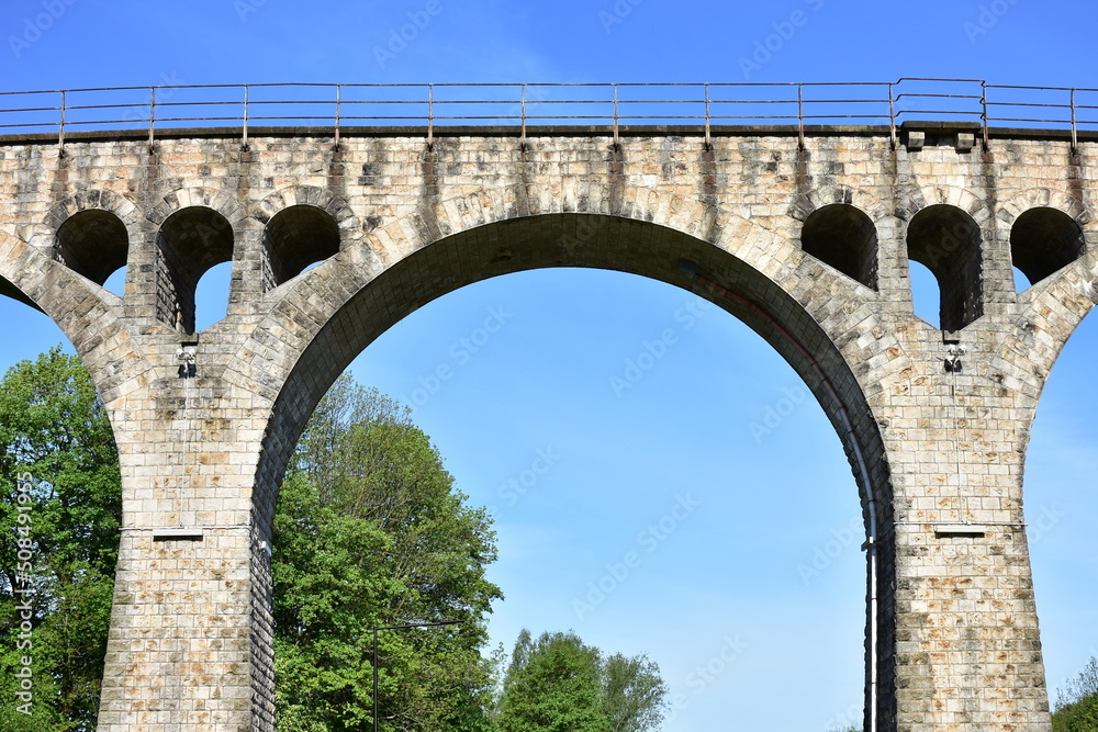viaduct in village Lewin Klodzki,Poland