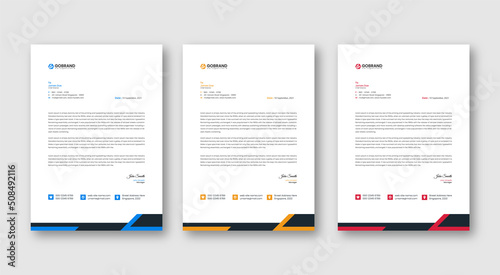 Modern Creative & Clean business style letterhead design template 