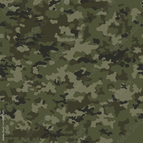 Army pattern camouflage seamless vector design on textile, trendy background.