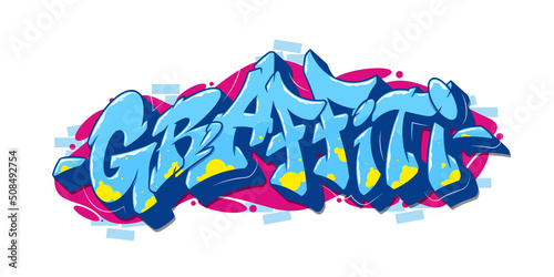 Graffiti font in graffiti style. Vector illustration.