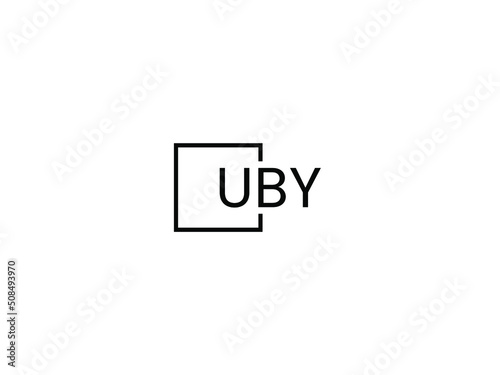 UBY letter initial logo design vector illustration