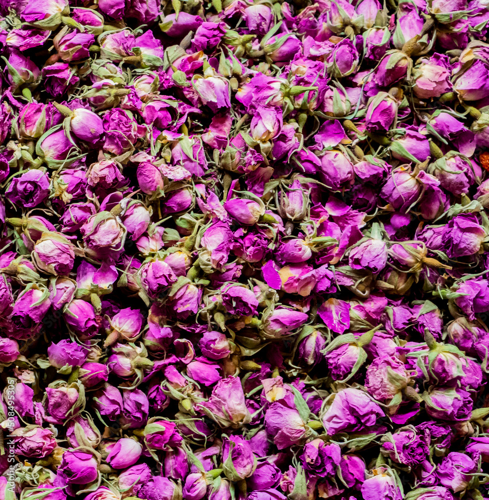 Pink rose tea on the market