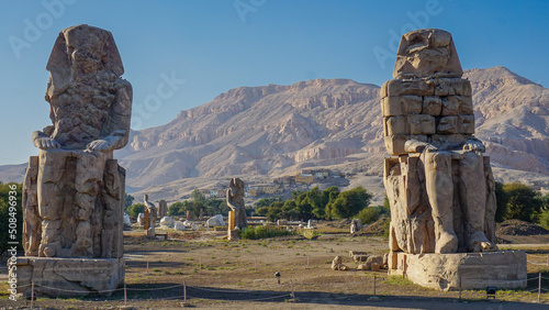Egypt statues in the desert