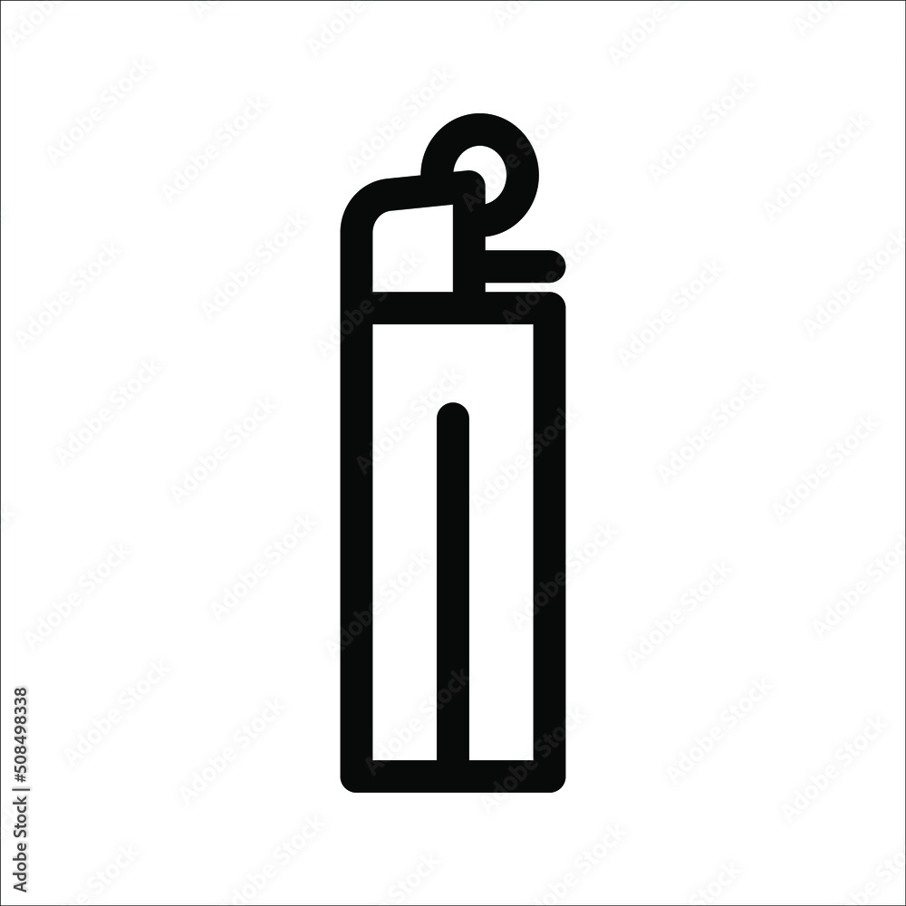 Lighter simple line icon, strokes of a pictogram, Vector illustration isolated on white background, Premium quality symbol, Vector sign for mobile app and website.