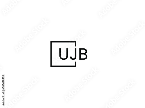 UJB letter initial logo design vector illustration