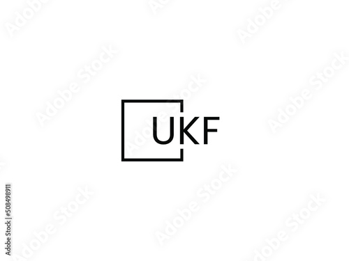 UKF letter initial logo design vector illustration