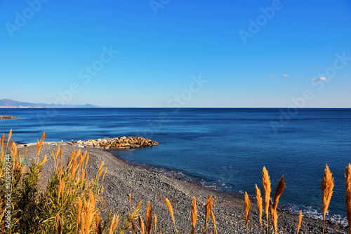 Fototapeta Naklejka Na Ścianę i Meble -  the Ligurian coast in Cogoleto genoa Italy
