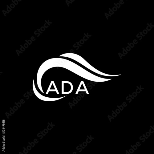ADA Unique and best letter logo vector design on black background. AAA creative initials letter logo concept. AAA letter design.