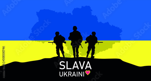 Slava Ukraine graphic element Illustration template design
