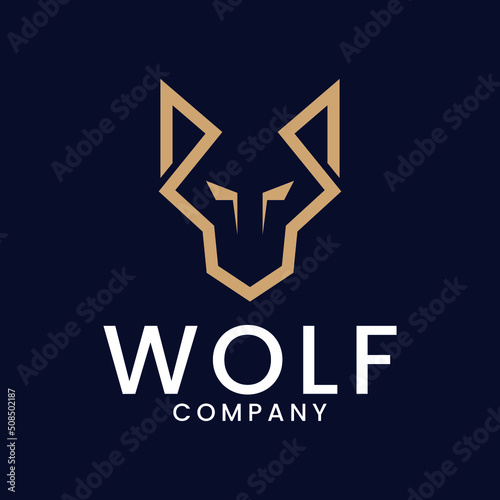 Fotografie, Obraz wolf head logo vector design