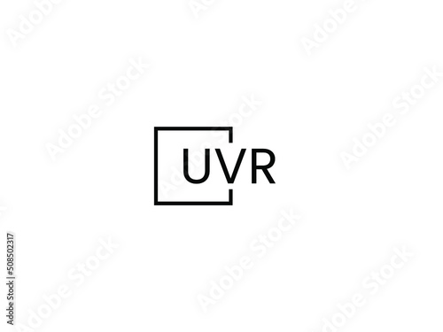 Free Download UVR Letter Initial Logo Design Vector Illustration - GFXLoad