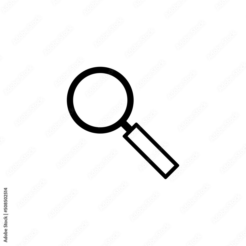 Magnifying glass icon isolated on white background Magnifying glass icon isolated on white background