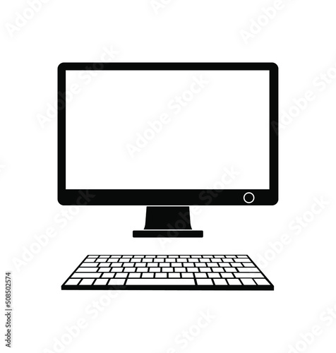 Laptop icon vector. computer illustration sign. PC symbol or logo.