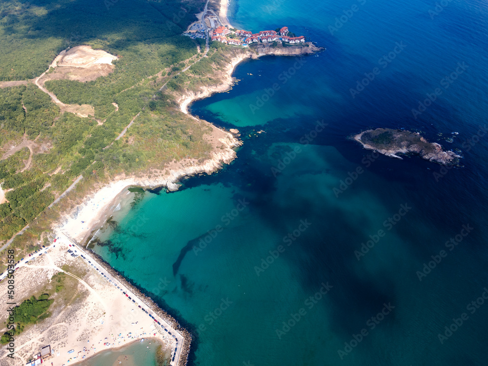 Aerial view of Arkutino region near resort of Dyuni, Bulgaria