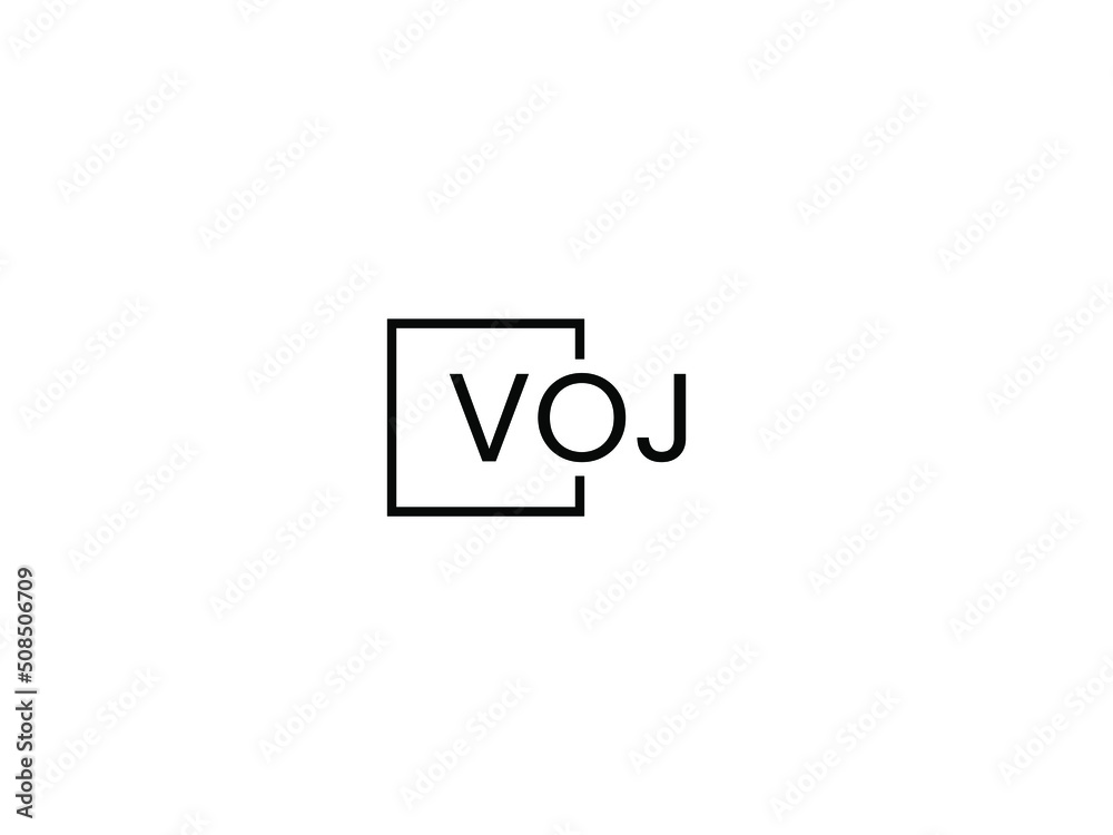 VOJ letter initial logo design vector illustration