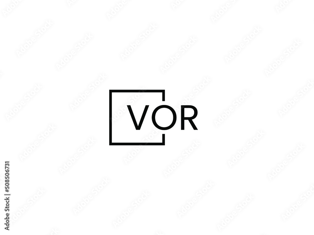 VOR letter initial logo design vector illustration