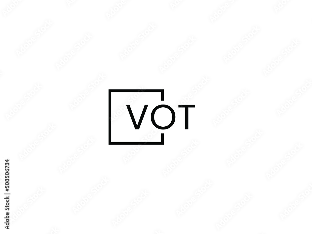 VOT letter initial logo design vector illustration