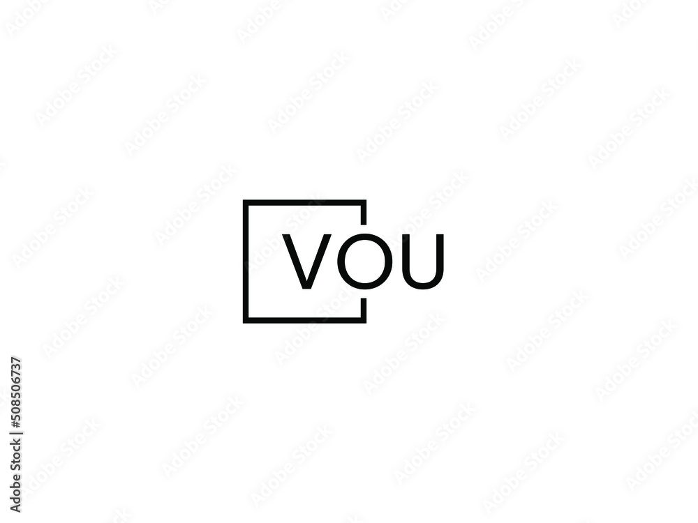 VOU letter initial logo design vector illustration VOU letter initial logo design vector illustration