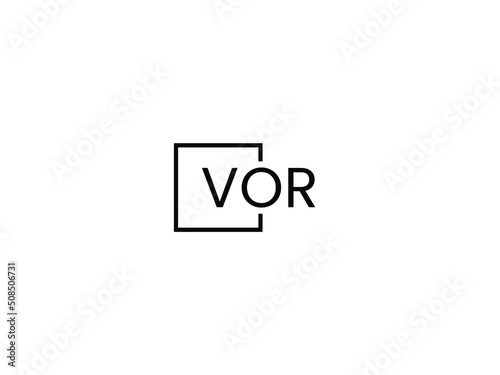 VOR letter initial logo design vector illustration